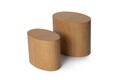 Set masute 2 piese, Nordure, Elipse Set, MDF , Stejar