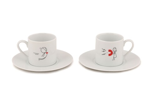 Set de cafea Kutahya Porselen, RU04KT118078, 4 piese, portelan