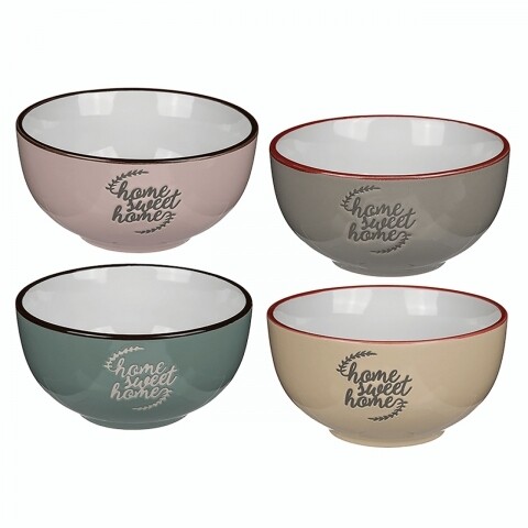Set 4 boluri pentru cereale Home Sweet Home