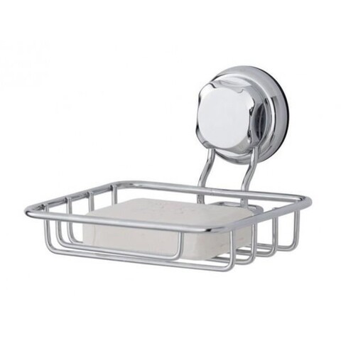 Suport pentru sapun si burete Bestlock, Compactor, 12.8x13.2x10 cm, crom/ABS/plastic (TPU), argintiu