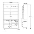 Dulap multifunctional, Locelso, RE7-SW, Stejar / Alb
