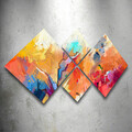 Set 4 tablouri decorative, 4MDF1040210842, MDF, Imprimat UV, Multicolor
