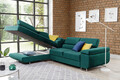 Coltar extensibil stanga 4 locuri, ELTAP, Anton, 272x203x85 cm, lemn/poliester, verde inchis