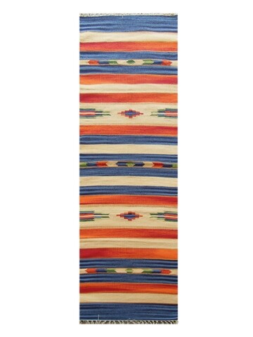 Covor kilim, country 182, baketo, 100% bumbac, lucrat manual, 60x200 cm