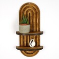 Raft de perete, Evila Originals, Raf265, 40x20x9 cm, Placaj, Maro
