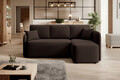 Coltar extensibil dreapta 3 locuri ELTAP, Hadson, 206x150x89 cm, lemn/poliester, maro inchis