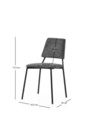 Set scaune 2 piese, Nmobb, Lıma, Negru / Antracit
