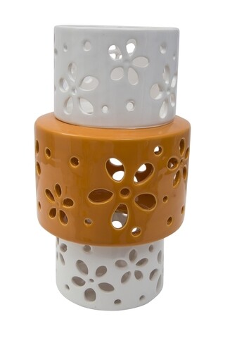 Vaza Ring, Mauro Ferretti, Ø 14×24.5 cm, portelan, portocaliu