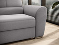 Coltar extensibil stanga 3 locuri ELTAP, LT-04GO, Siber, 270x186x93 cm, lemn/poliester, gri deschis