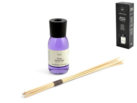 Difuzor cu parfum de camera si betisoare Blue Lavander, H&H, 100 ml
