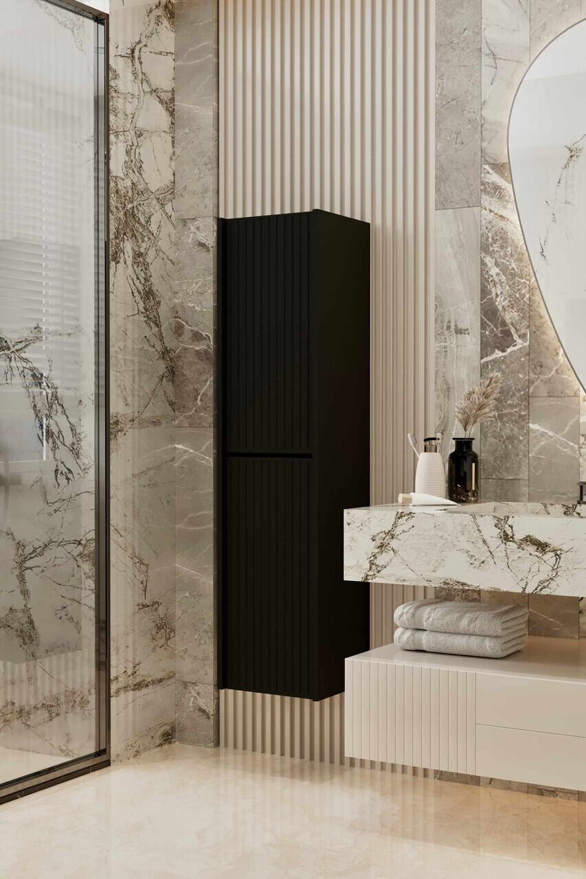 Dulap de baie Hanah Home Capella 34x138x32 cm MDF LAMINAT Negru