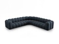 Coltar simetric modular 5 locuri, Lupine-140, Micadoni Home, 309x309x70 cm, tesatura chenille din poliester, albastru regal