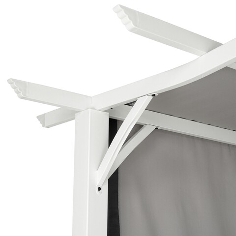 Pavilion pentru gradina / Gazebo, Shadow, L.360 l.269 H.225 cm, otel, alb/gri Gradina