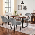 Scaun, Songmics, Velvet Design, 62.5x62x85 cm, otel/catifea, gi