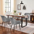 Scaun, Songmics, Velvet Design, 62.5x62x85 cm, otel/catifea, gi