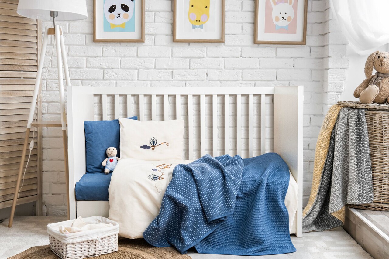 Lenjerie de pat pentru copii, L'essentiel Maison, Sea Soul, Bumbac, Albastru - imagine 3
