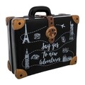 Pusculita, Suitcase, Creaciones Meng, 16x14.3 cm, ceramica, negru