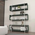 Corp biblioteca, Zena Home, Bruti, 120x180x29.6 cm, PAL, Verde/Alb
