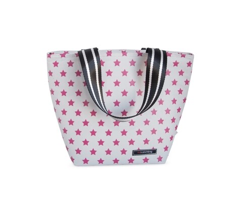 Geanta termoizolanta pentru pranz Stars, Iris Barcelona, 3.7 L, 33x14x24 cm, poliester, roz