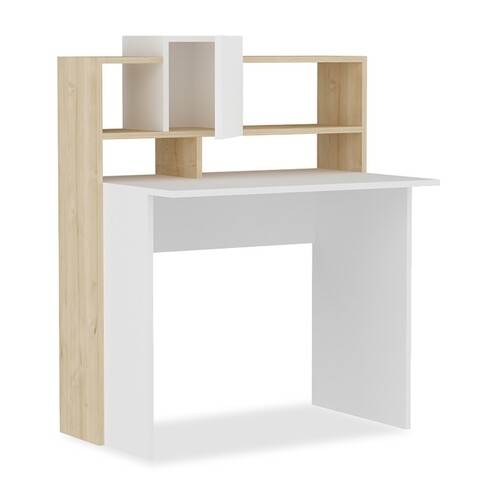Birou Tales, Pakoworld, 93.5x60x118 cm, PAL melaminat, alb/oak