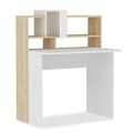 Birou Tales, Pakoworld, 93.5x60x118 cm, PAL melaminat, alb/oak