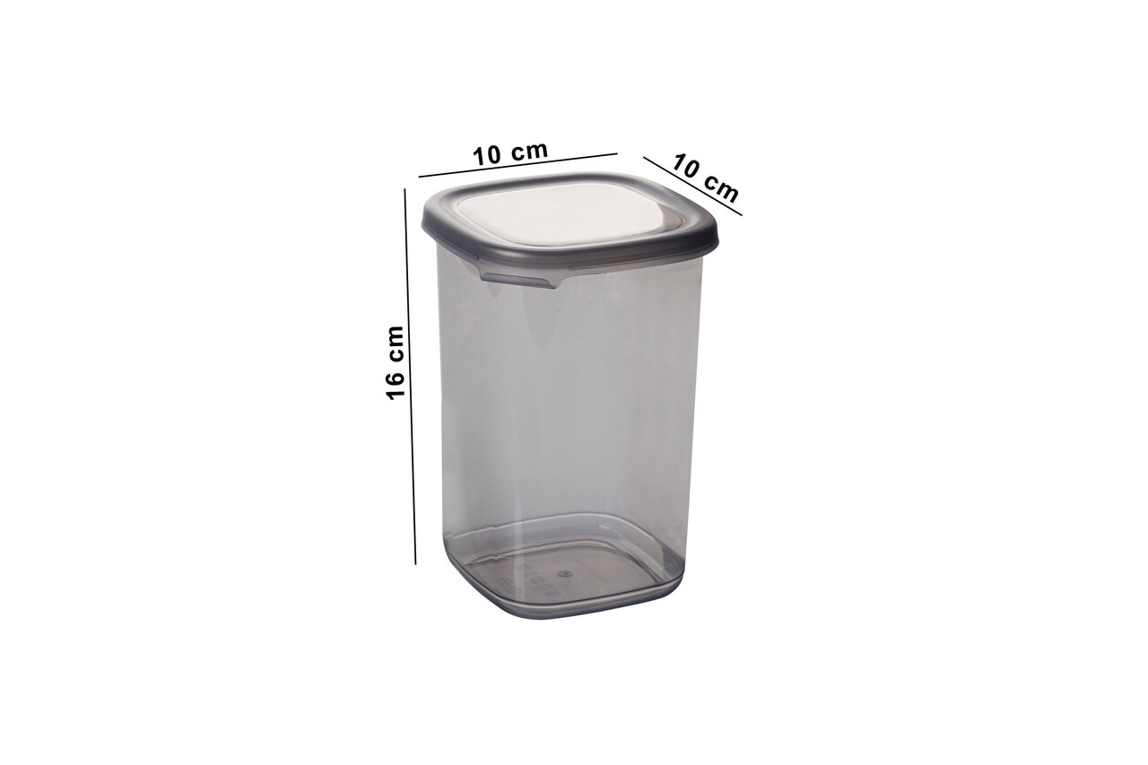 Set recipiente depozitare, Hermia, 964FRM5360, Dimensiune: 10 x 10 x 16,5 cm / 1200 ml (5 bucăți), Antracit - imagine 6