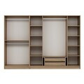 Dulap pentru haine, Hanah Home, Nisa, 270x210x52 cm, Dore