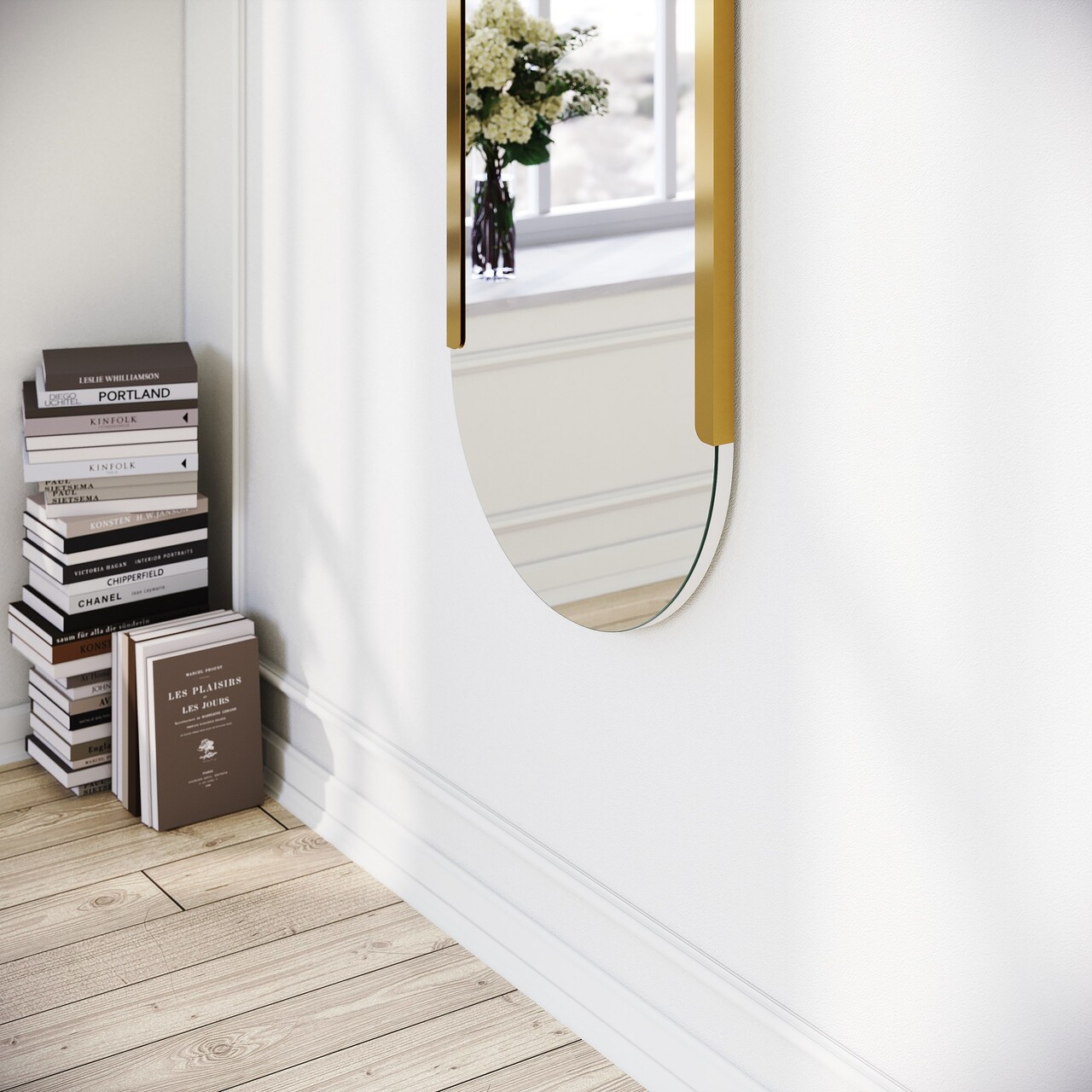 Oglinda decorativa, Neostill, Caprice, 50x150 cm, Metal, Auriu - 1 | YEO