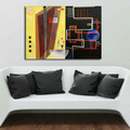 Tablou decorativ, 70100KANDINSKY011, Canvas, Lemn, Multicolor