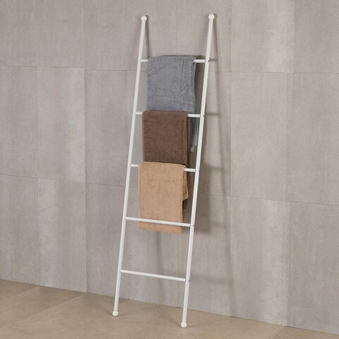 Suport pentru prosoape Towel, Versa, 42 x 20 x 150 cm, metal, alb