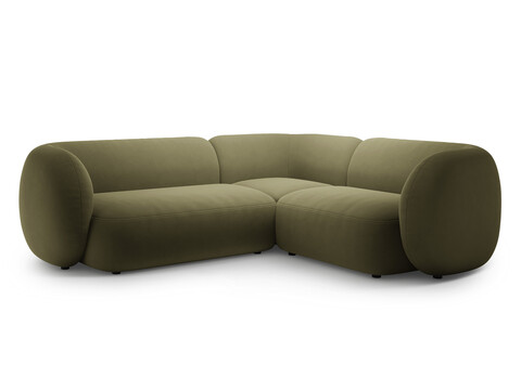 Coltar dreapta 4 locuri, Kate, Micadoni, 252x220x76 cm, catifea, verde