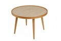 Masuta de cafea, Hanah Home, Polen 80, 80x48x80 cm, LEMN MASIV DE FAG, Stejar / Travertin
