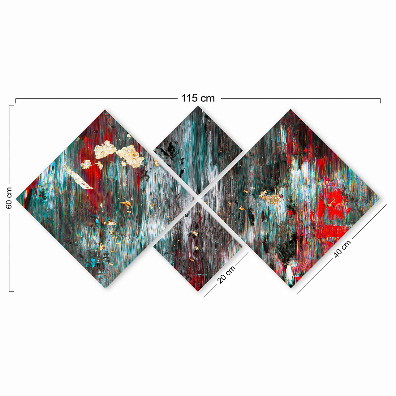 Set 4 tablouri decorative, 4MDF3418039, MDF, Imprimat UV, Multicolor