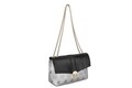 Geanta Beverly Hills Polo Club, 623, piele ecologica, gri/negru