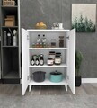 Dulap multifunctional, Hanah Home, 3 Raf 2 Kapak, 65x94.5x32 cm, Alb