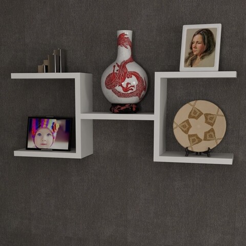 Raft pentru perete norm, furny home, 75x25x28.5 cm, alb