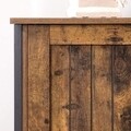 Bufet inferior, Vasagle, 80 x 30 x 80 cm, otel/PAL, maro rustic