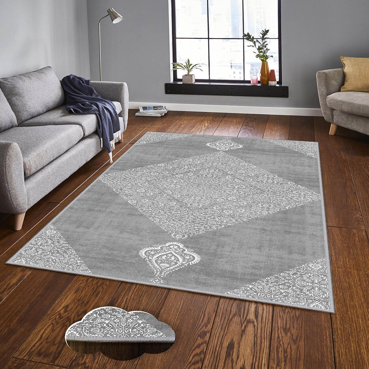 Covor Eexfab1165 80x200 cm Poliester Multicolor
