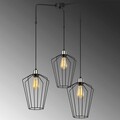 Lustra, Opviq, 892OPV1477, Metal, Negru/Nichel