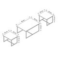 Masuta de cafea, Hanah Home, Levada, 90.45.45x37.42.37x60.52.52 cm, Antracit