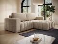 Coltar extensibil dreapta 4 locuri ELTAP, Bon-24, Bonett, 250x175x92 cm, lemn/poliester, bej inchis