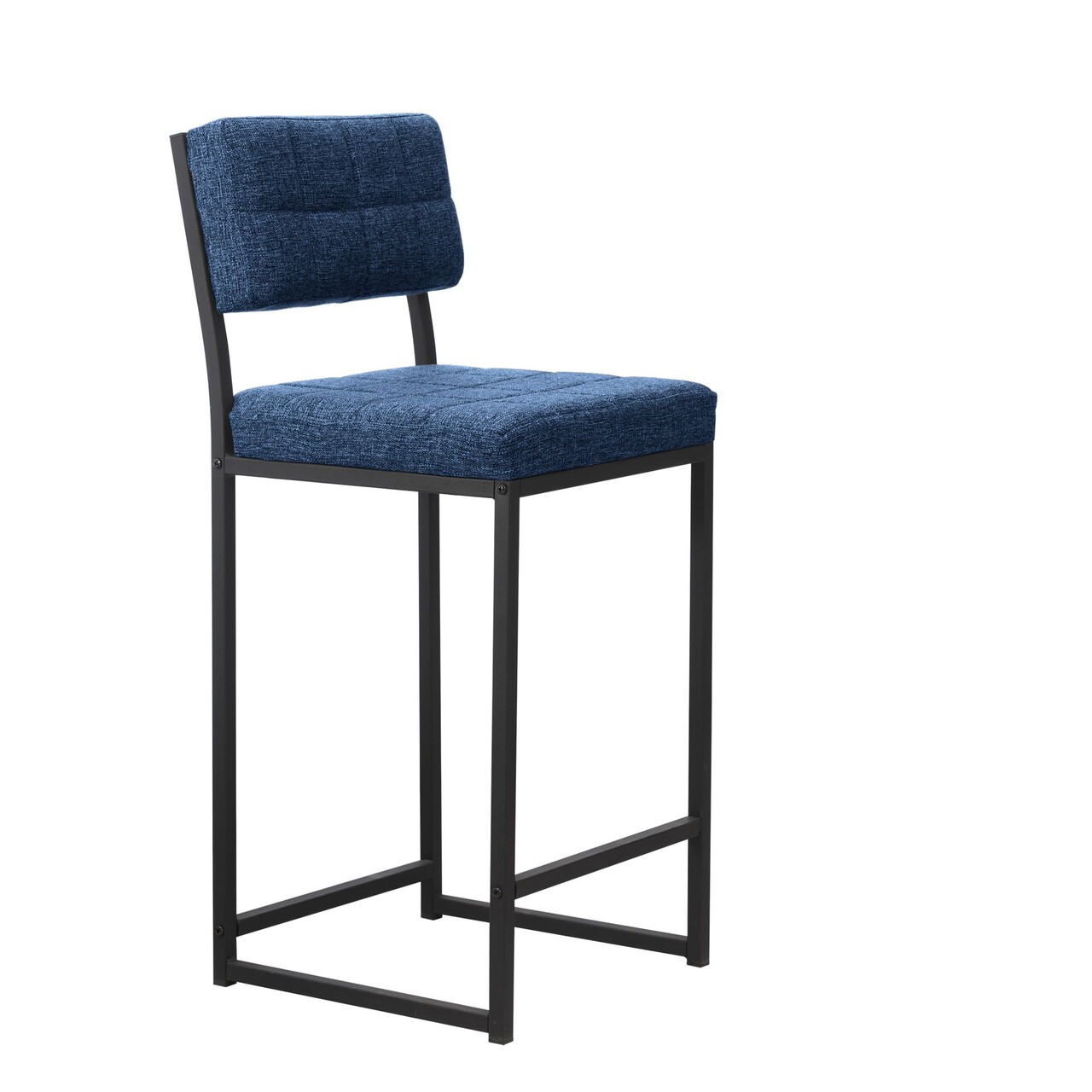 Scaun de bar, Hanah Home, Retro, 40x98x40 cm, Albastru navy - imagine 5