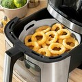 Cos de silicon pliabil pentru friteuza cu aer cald Fliynner, InnovaGoods, Ø21.5 x 7 cm, gri