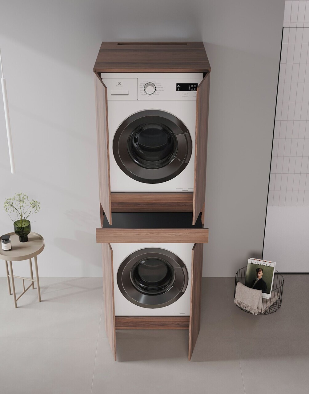 Dulap masina de spalat, Hanah Home, Neve 70, Maro inchis — imaginea 2