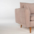 Canapea 3 locuri, Unique Design, 867UNQ1357, Lemn de pin, Piatra