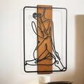 Decoratiune de perete, Muse, Cadru: Lemn (Grosime: 2 cm), Nuc negru