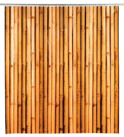 Perdea de dus, wenko, babusa, 180 x 200 cm, polietilena, maro