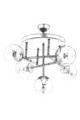 Lustra, Avonni, 683AVN1325, Metal, Negru