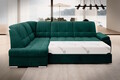 Coltar extensibil stanga 3 locuri ELTAP, LT-35NU, Sado, 272x192x95 cm, lemn/poliester, verde inchis