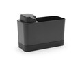 Organizator chiuveta cu dozator sapun / detergent lichid, Brabantia, SinkSide, 19x8.5x11.5 cm, plastic, gri inchis